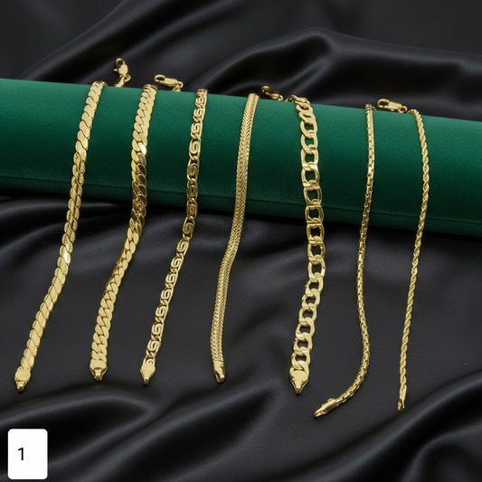 Bracelets plaqués or - unisexe