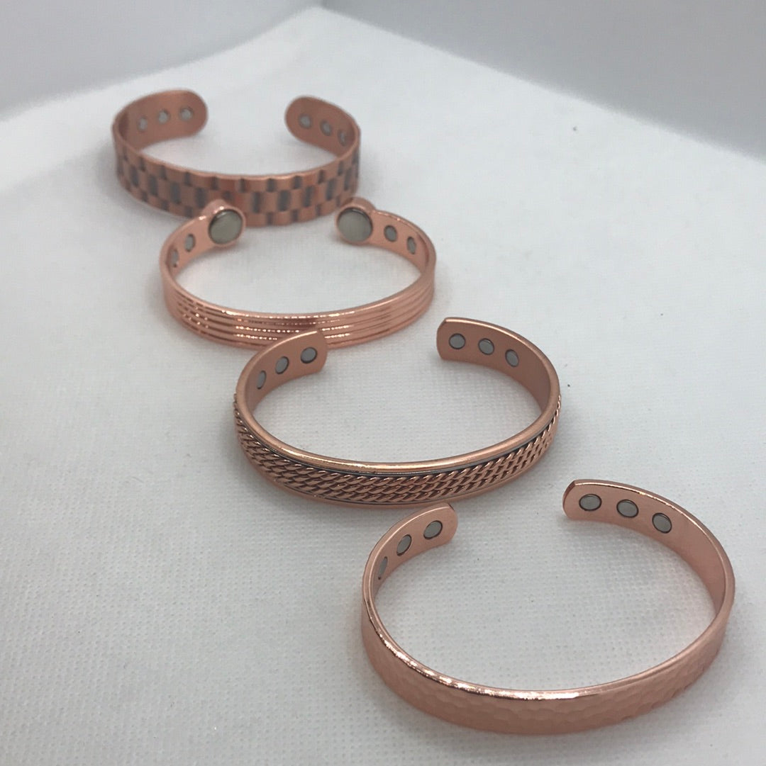 Améliorez vos performances avec le bracelet de thérapie magnétique en cuivre pur, bracelet ouvert