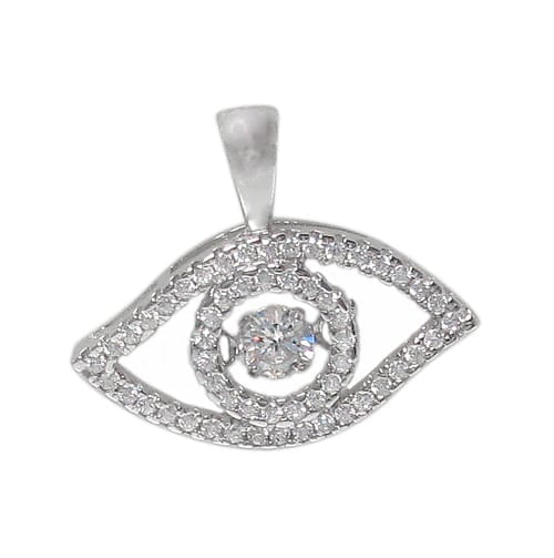Sterling silver pendant evil eye