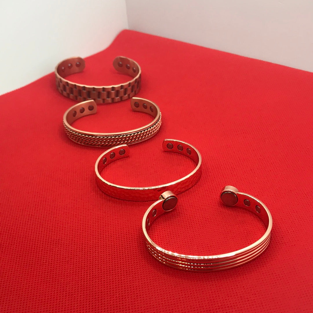 Améliorez vos performances avec le bracelet de thérapie magnétique en cuivre pur, bracelet ouvert