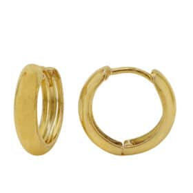 Boucles d'oreilles créoles en or véritable