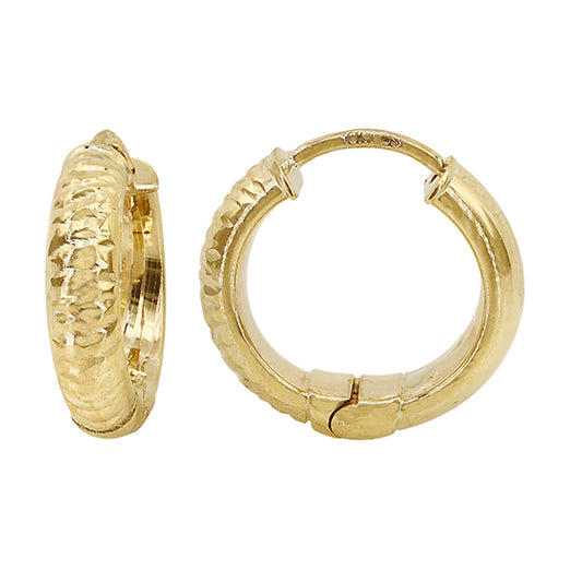 Boucle d'oreille créole en or véritable