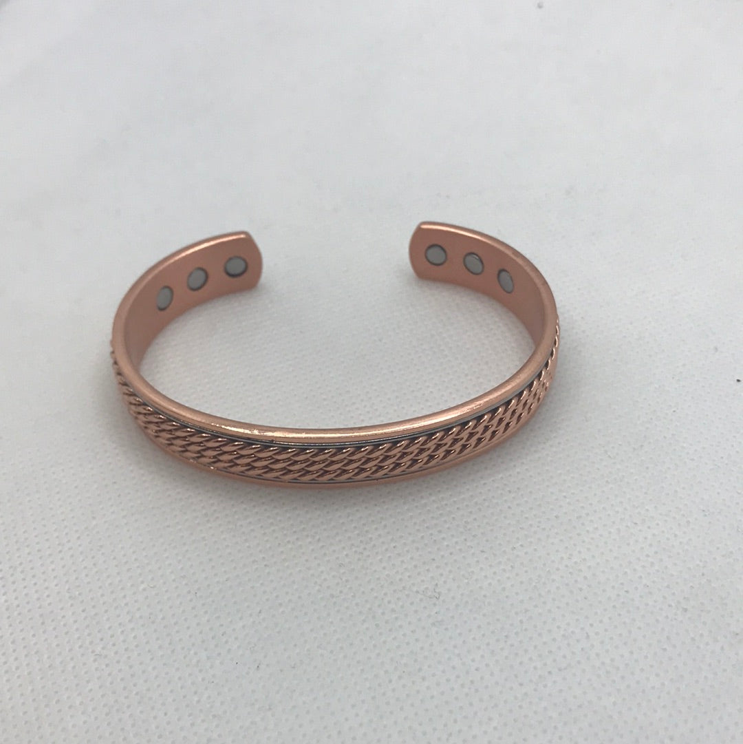 Améliorez vos performances avec le bracelet de thérapie magnétique en cuivre pur, bracelet ouvert