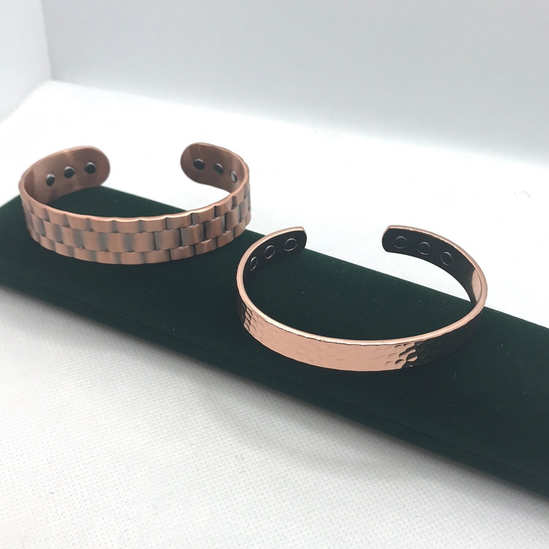 Améliorez vos performances avec le bracelet de thérapie magnétique en cuivre pur, bracelet ouvert