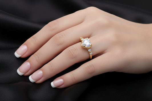 10K Gold Heart Shaped Ring