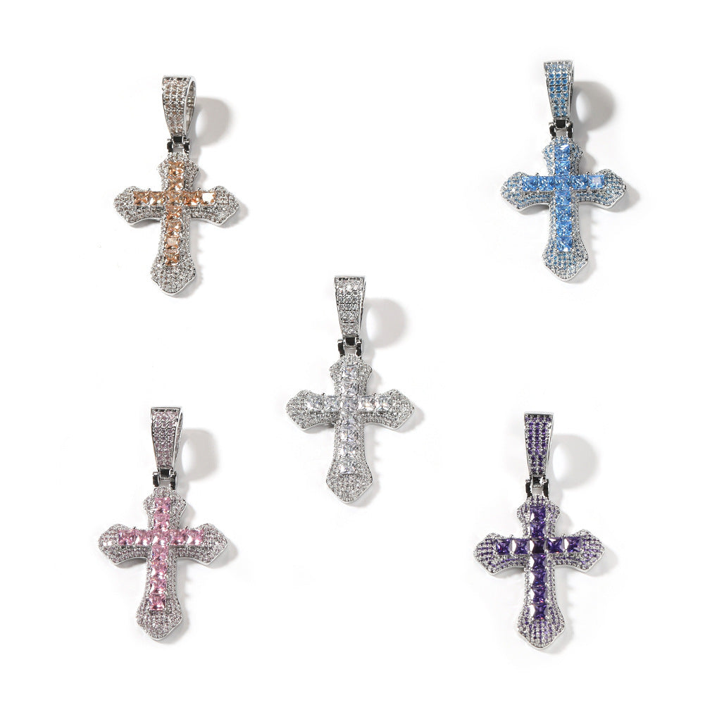 Pendentif mini croix en oxyde de zirconium