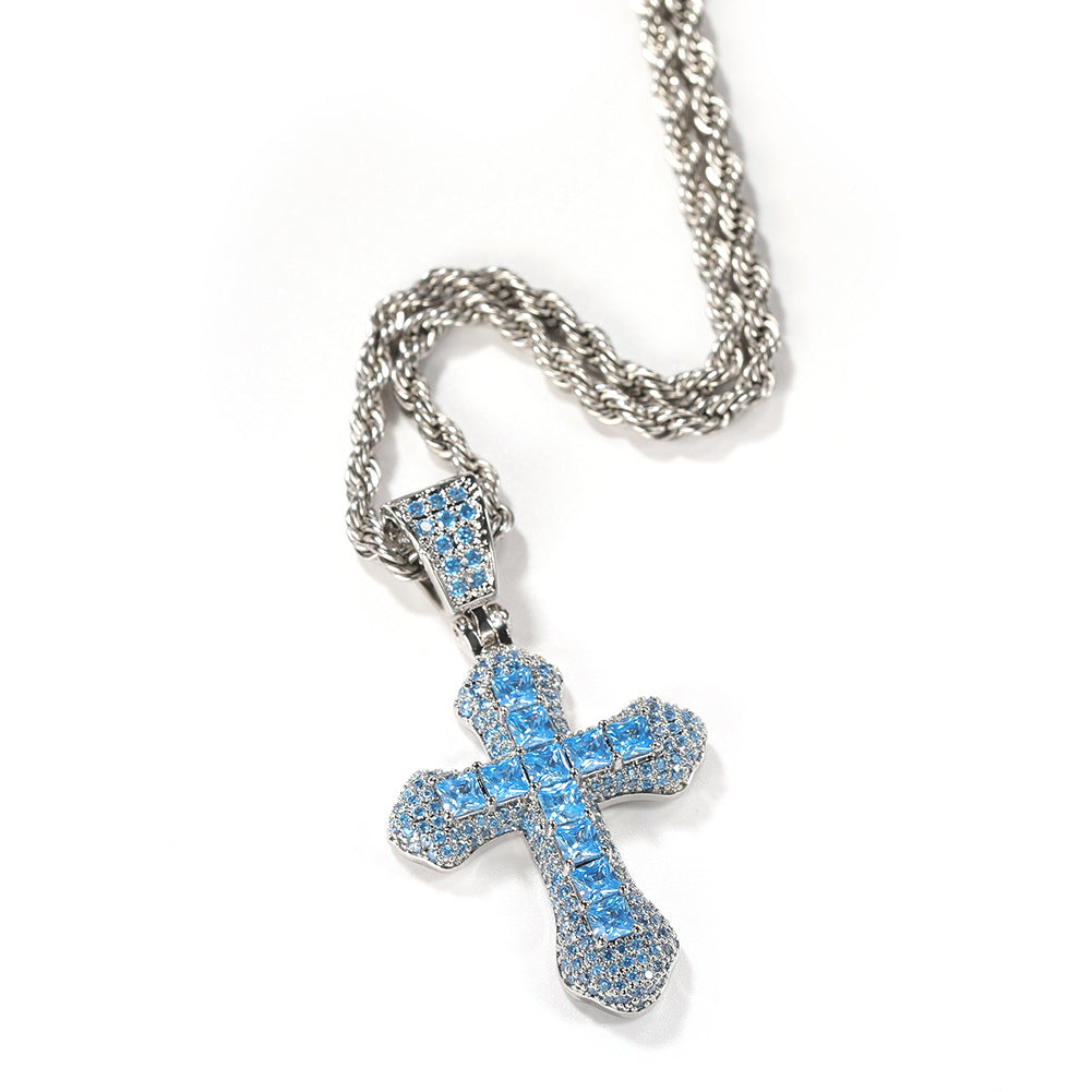 Pendentif mini croix en oxyde de zirconium