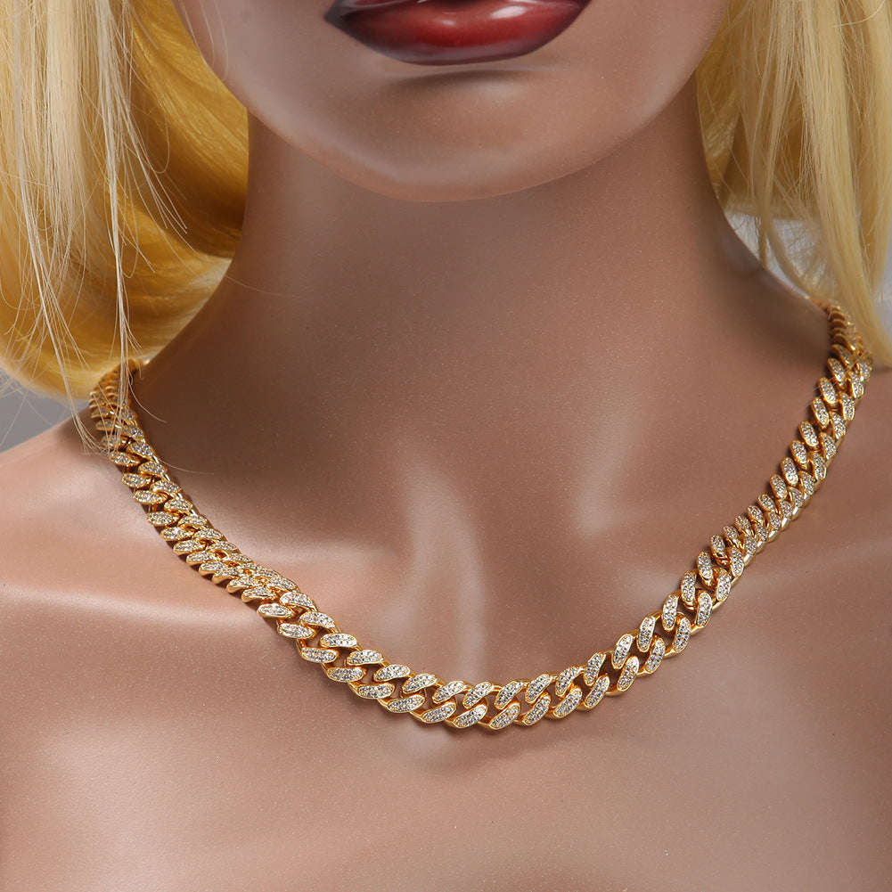 Chaîne à maillons cubains Miami Iced Out de 10 mm