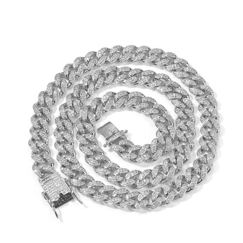 Chaîne à maillons cubains Miami Iced Out de 10 mm