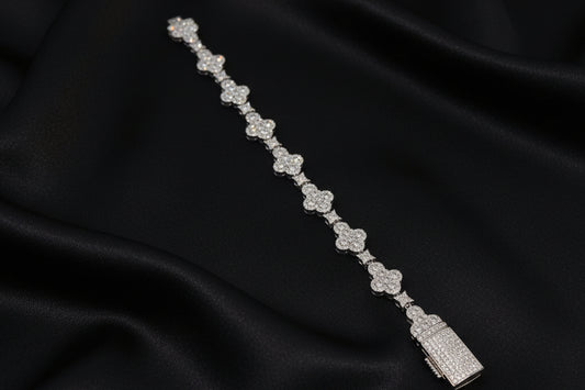 Iced out gold plated bracelet