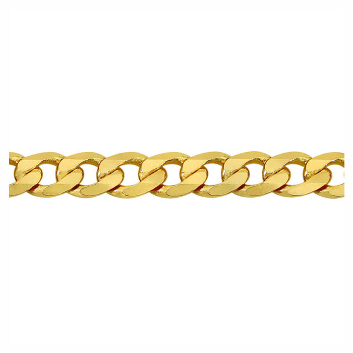 Chaîne gourmette en or véritable (3 mm)