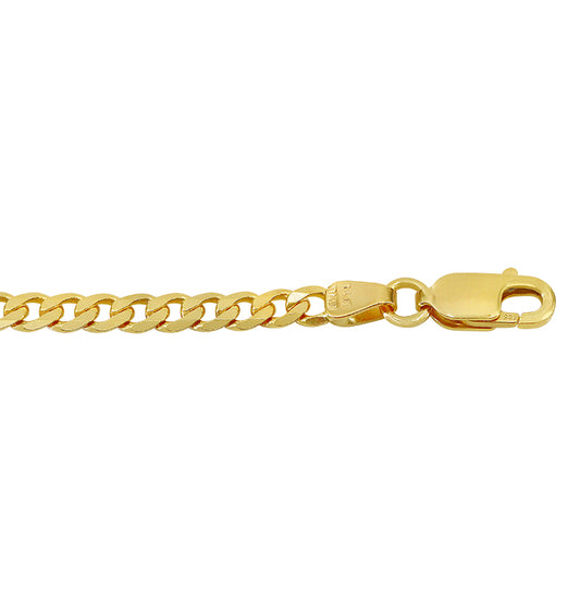 Chaîne gourmette en or véritable (2 mm)