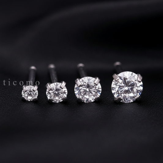 Piercing de nez en argent véritable