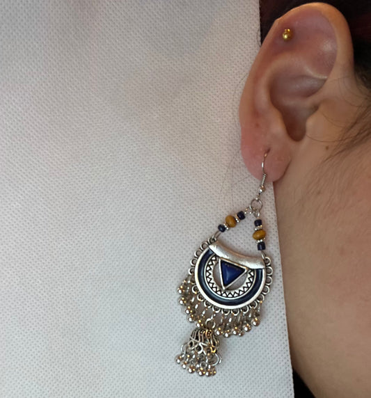 boucles d'oreilles oxydées