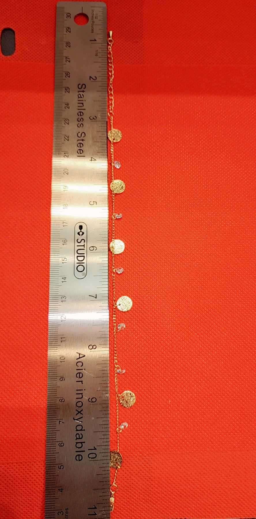 Bracelet de cheville en plaqué or