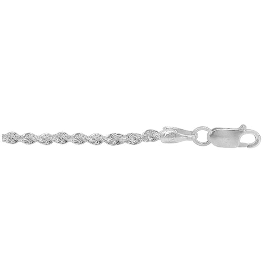 Sterling silver silk rope chain(2mm)