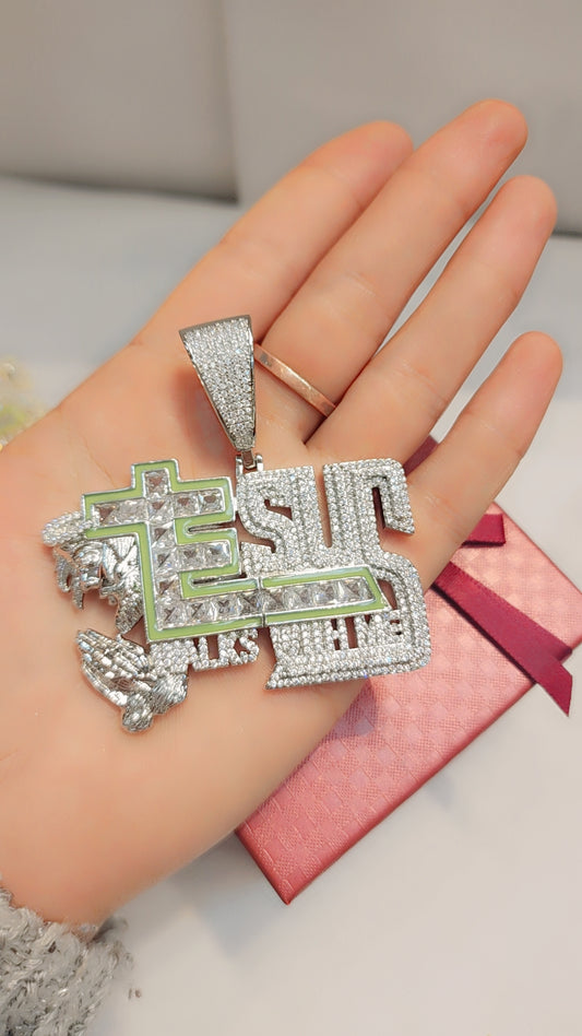 Pendentif plaqué or glacé