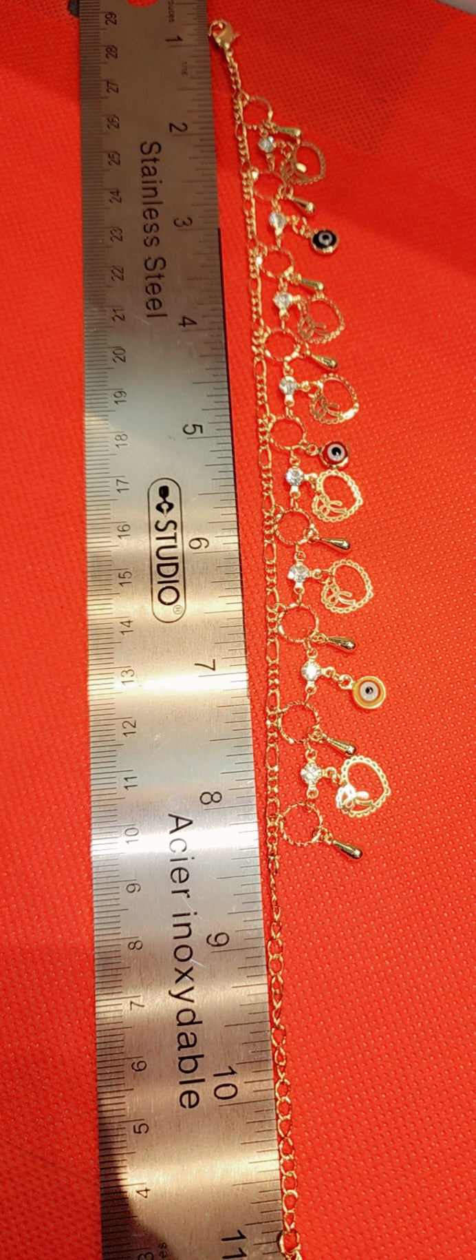 Bracelet de cheville plaqué or