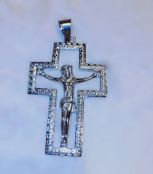 Pendentif croix en acier inoxydable