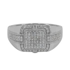 Sterling silver iced out ring