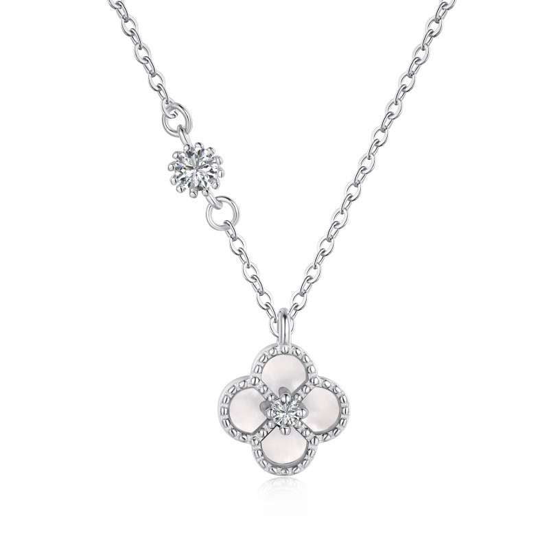 Ensemble de trèfles en argent véritable
