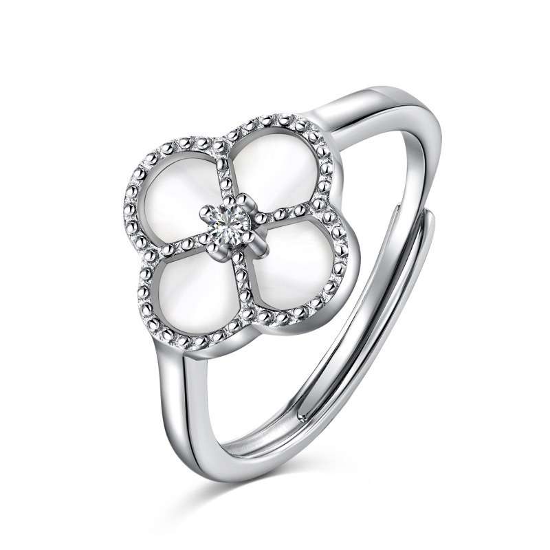 Ensemble de trèfles en argent véritable