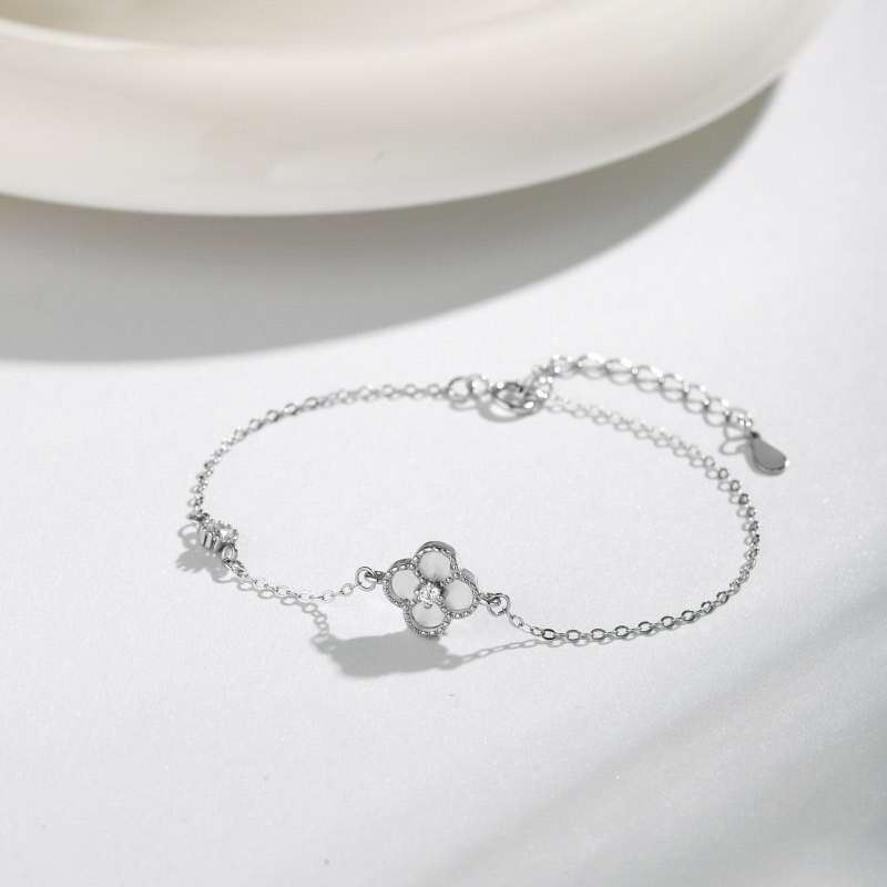 Ensemble de trèfles en argent véritable