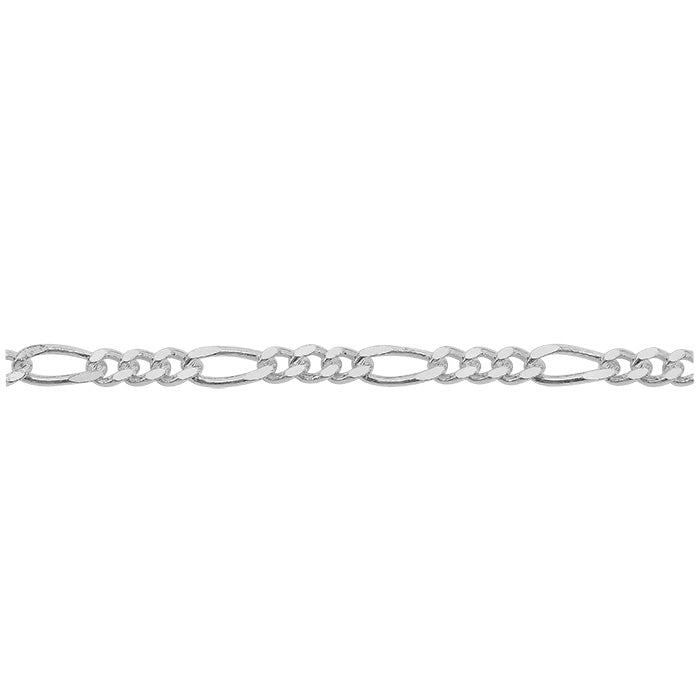 Chaîne figaro en argent sterling (2,9 mm)