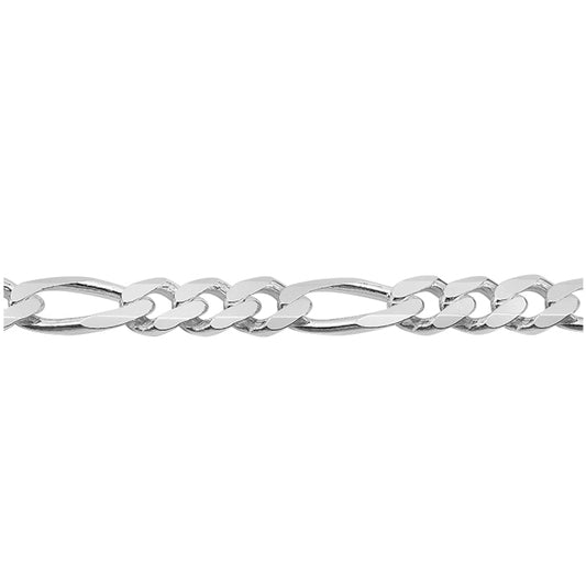 ਸਟਰਲਿੰਗ ਸਿਲਵਰ ਫਿਗਾਰੋ ਚੇਨ (14.7mm)