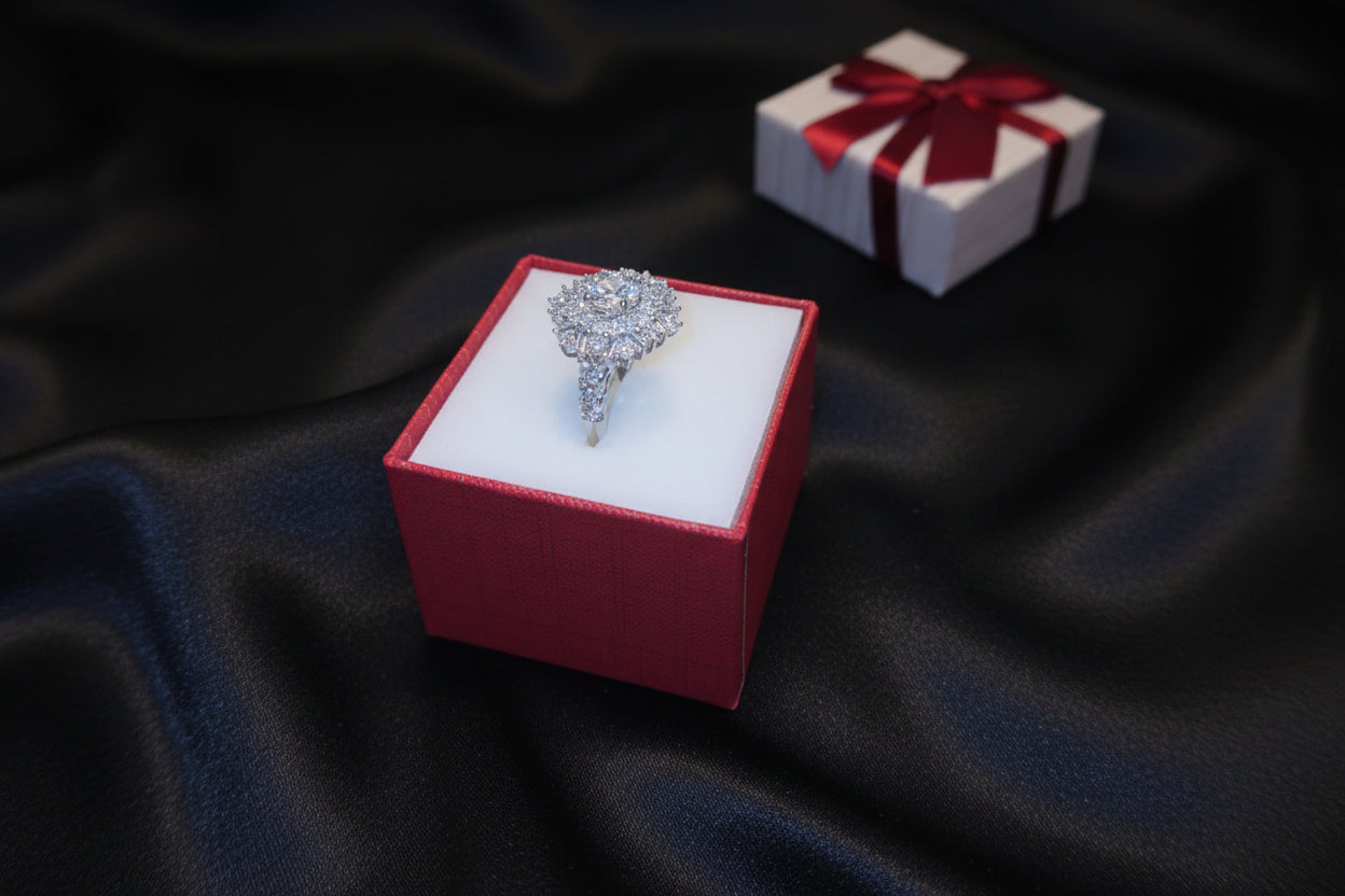 Bague flocon de neige en argent sterling