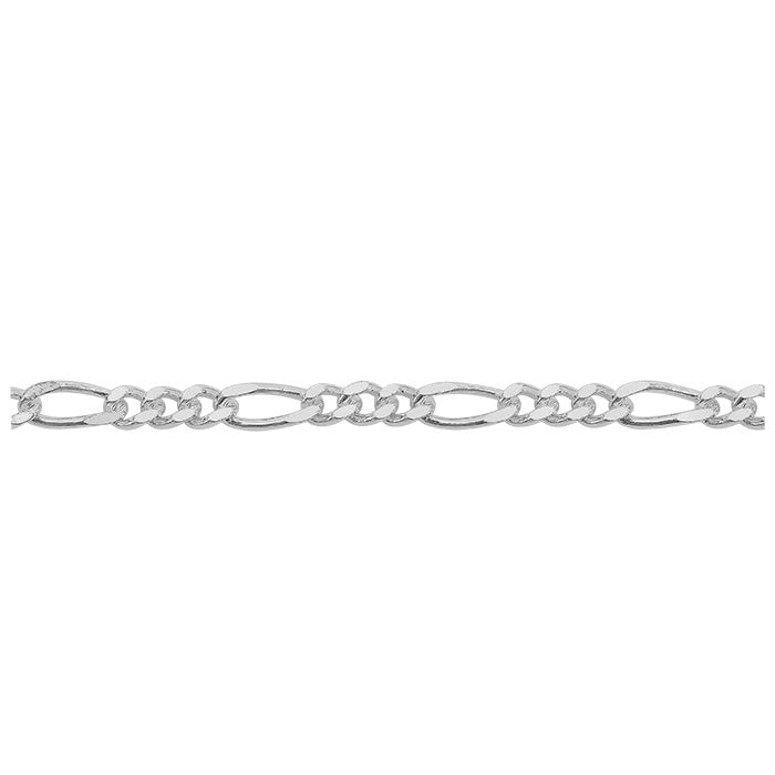 Chaîne figaro en argent sterling (3,8 mm)