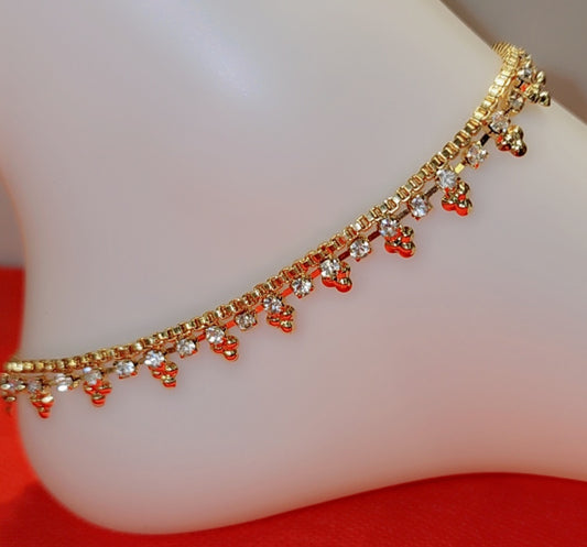 Bracelet de cheville plaqué or