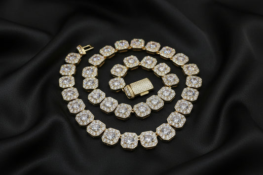 Chaîne plaquée or glacée