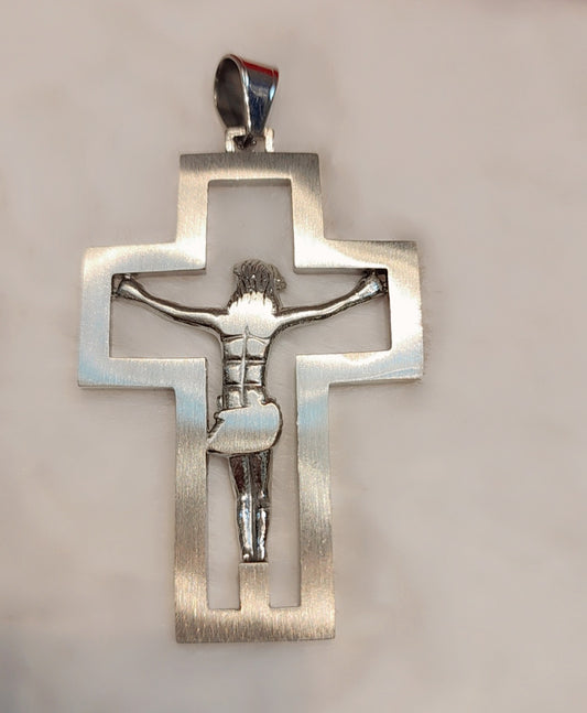 Pendentif croix en acier inoxydable
