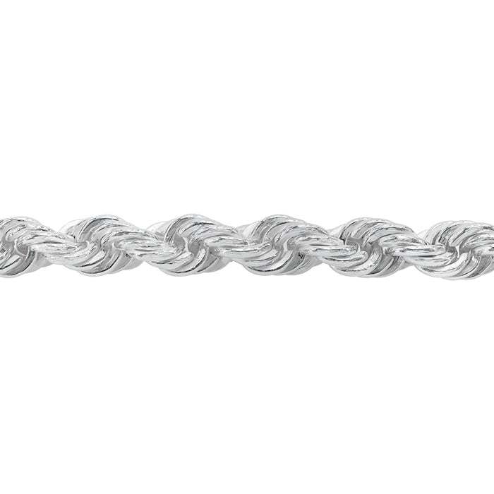 Chaîne en corde de soie en argent sterling (4,5 mm)