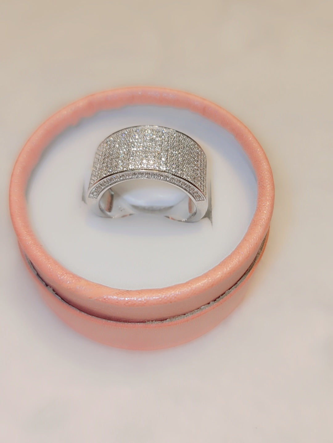 Sterling silver iced out ring
