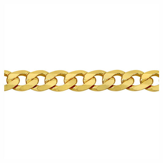 Chaîne gourmette en or véritable (1,5 mm)