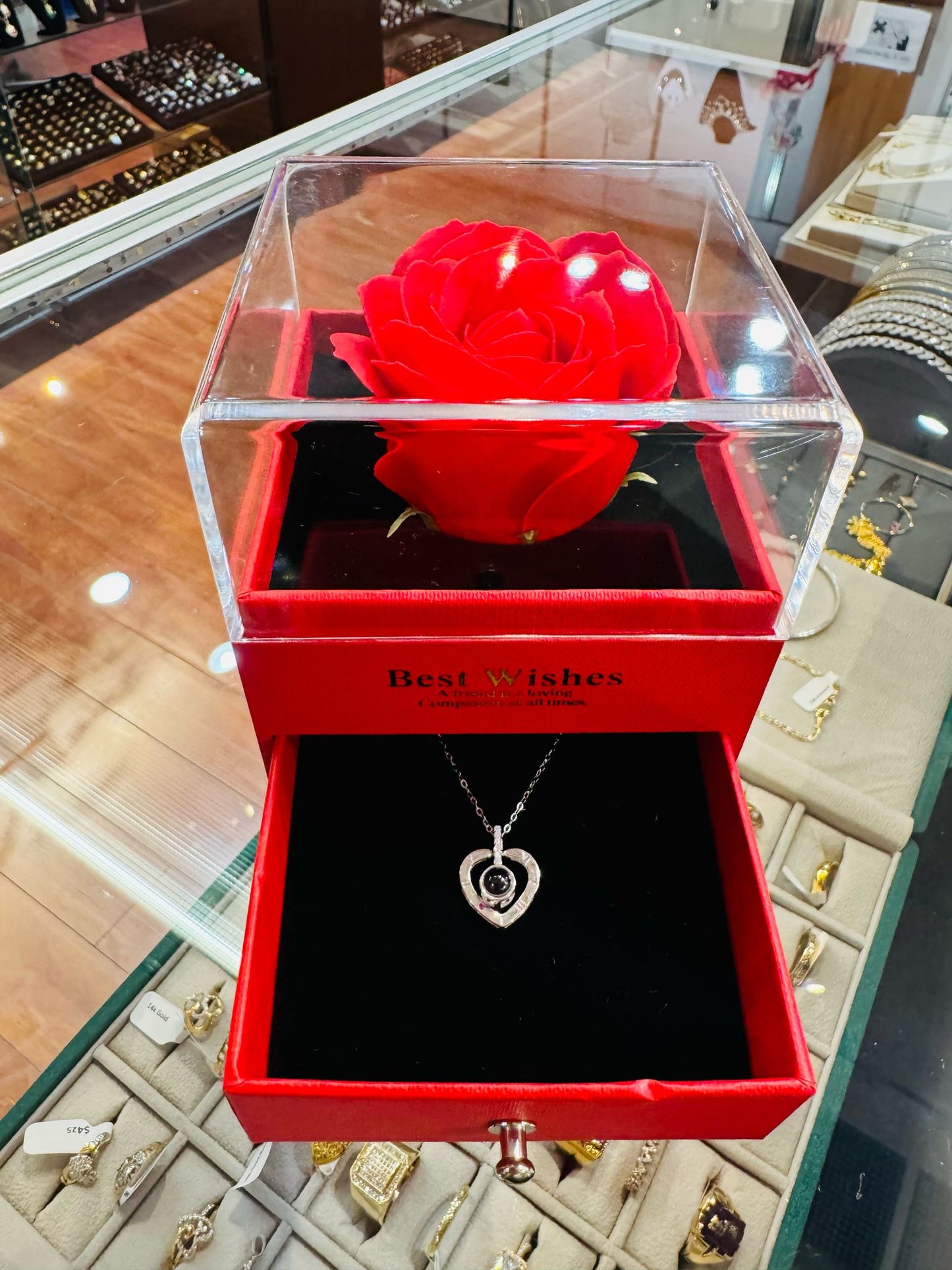 Collier en acier inoxydable 316L avec inscription « Je t'aime » en 100 langues, cadeau de Saint-Valentin