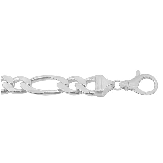 ਸਟਰਲਿੰਗ ਸਿਲਵਰ ਫਿਗਾਰੋ ਚੇਨ (14.7mm)
