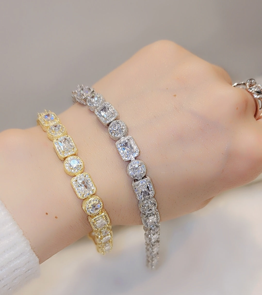 Bracelet plaqué or glacé