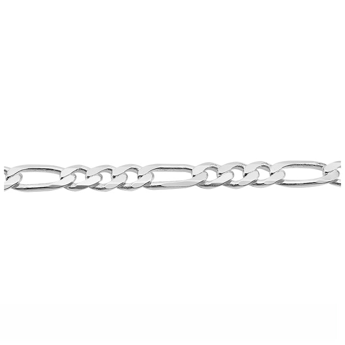 Chaîne figaro en argent sterling (6,8 mm)