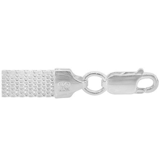 Chaîne coréenne plate en argent sterling (7 mm)