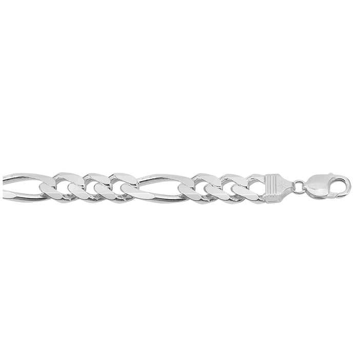 Chaîne figaro en argent sterling (9,2 mm)