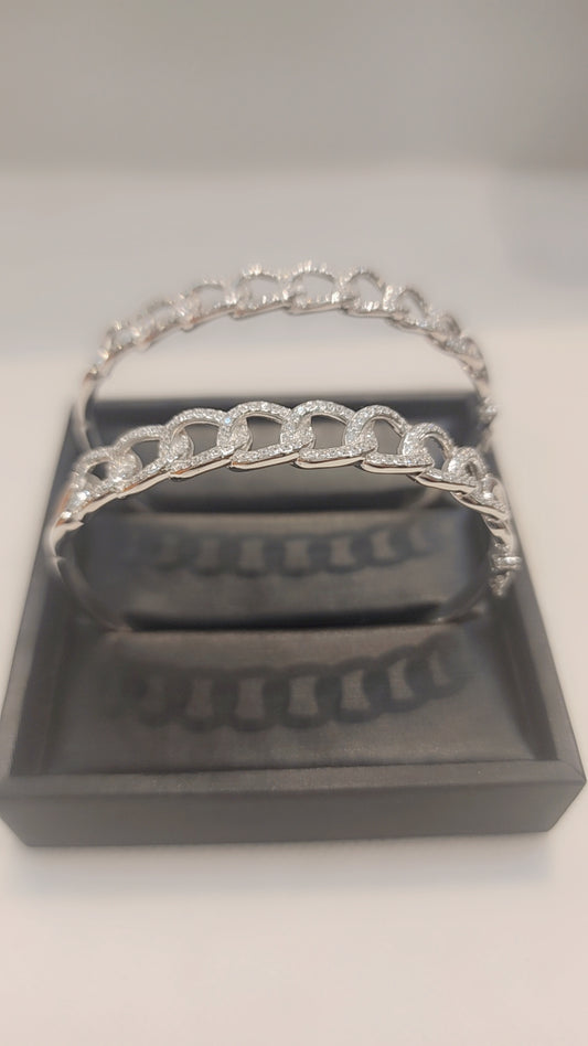 Bracelets en argent véritable