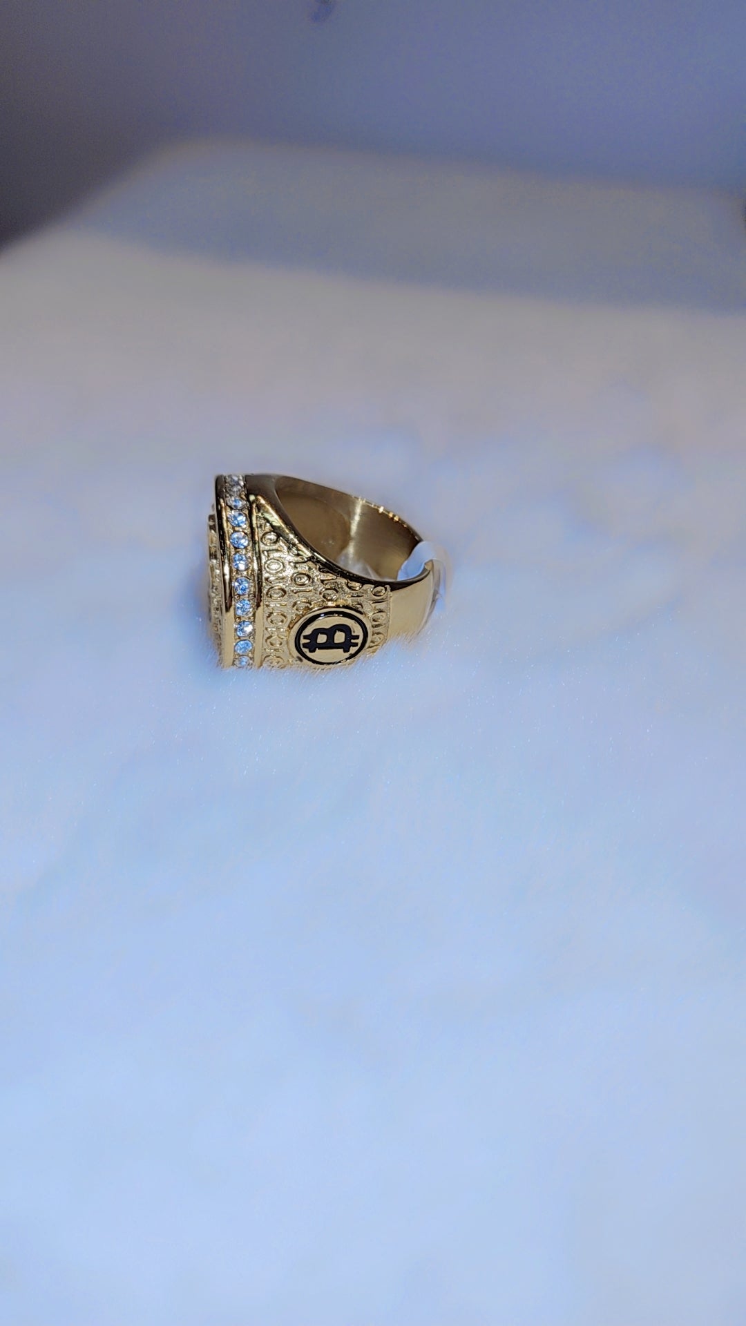 Bague Bitcoin plaquée or