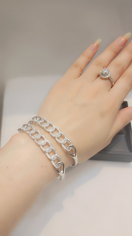 Bracelets en argent véritable