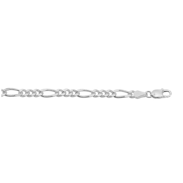Chaîne figaro en argent sterling (3,8 mm)