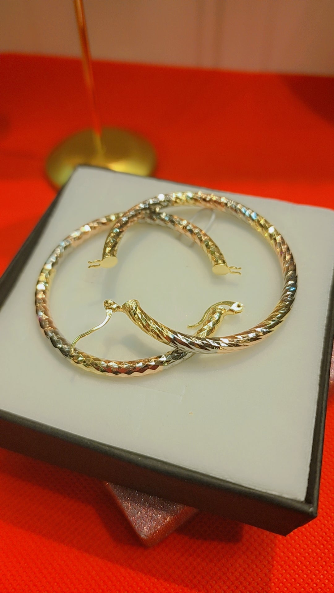 ਸੋਨੇ ਦੀ ਪਲੇਟ ਵਾਲੀ 3 ਟੋਨ ਵਾਲੀ ਵਾਲੀ