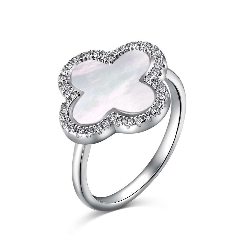 Ensemble de trèfles en argent véritable
