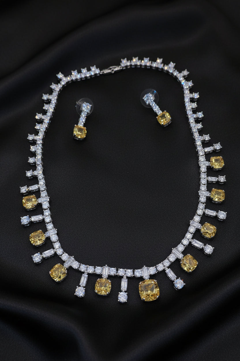 White gold plated set
